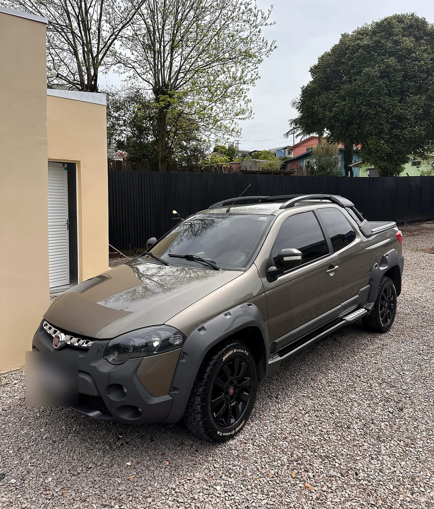 Fiat Strada limpa após a lavagem de camionete na Pooter Lavagem Automotiva, Marau-RS